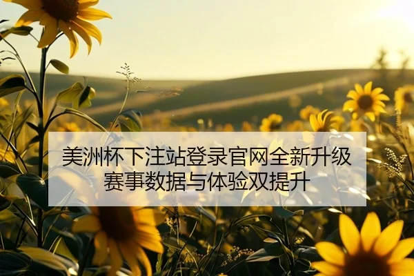 美洲杯下注站登录官网全新升级 赛事数据与体验双提升